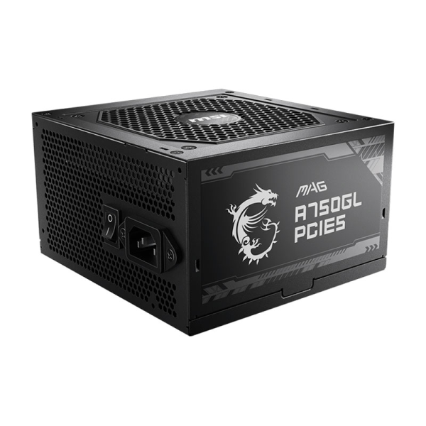 FUENTE DE ALIMENTACIÓN MSI MAG A750GL PCIE5, 750W, 80 PLUS GOLD, FORMATO ATX.