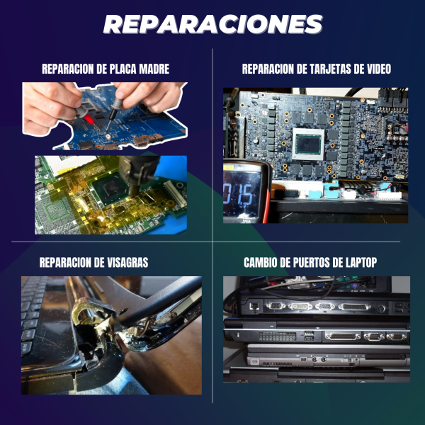 REPARACIONES PC, LAPTOPS, COMPONENTES, IMPRESORAS