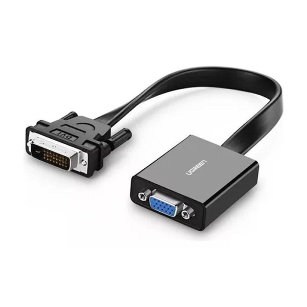 ADAPTADOR DVI 24+1 A VGA 1080P CABLE PLANO UGREEN 2EN1