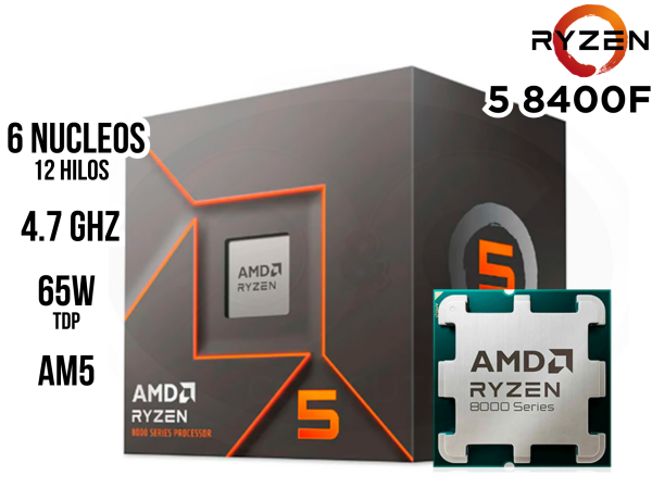 PROCESADOR AMD RYZEN 5 8400F AM5