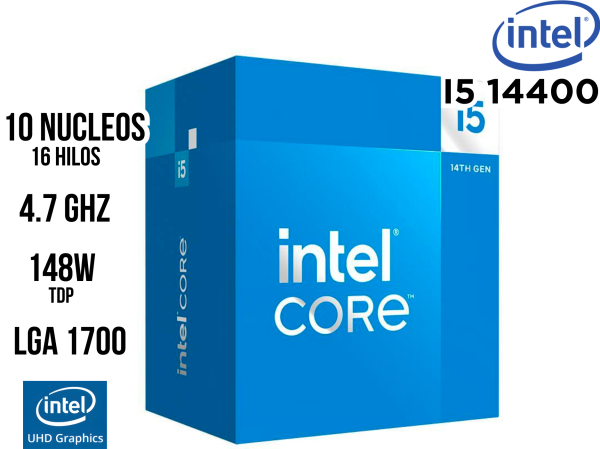 PROCESADOR INTEL CORE I5 14400 250GZ LGA1700