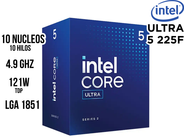 PROCESADOR INTEL CORE ULTRA 5 225F LGA1851