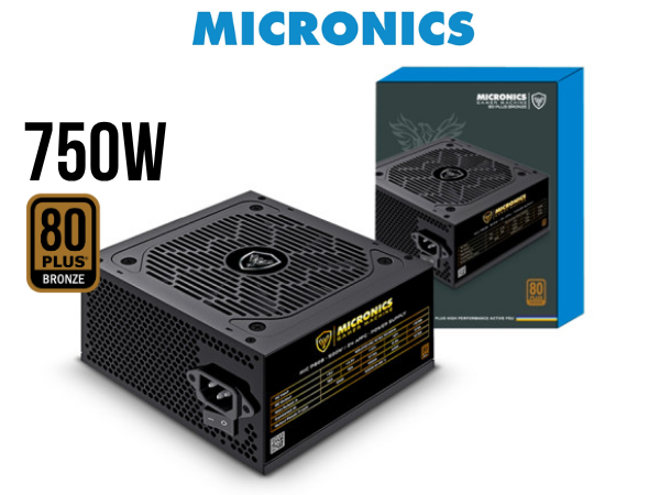 FUENTE DE PODER ATX MICRONIC P80BA 750W 80 PLUS BRONCE
