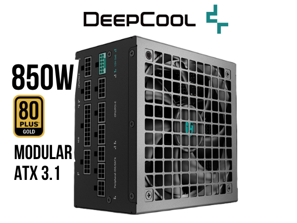 FUENTE DE PODER, DEEPCOOL, PN850M 80 PLUS GOLD MODULAR ATX