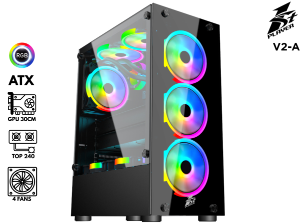 CASE 1ST PLAYER V2-A 4 FANS V. TEMPLADO RGB