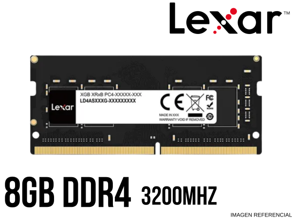 MEMORIA RAM, LEXAR 8GB SODIM DDR4 3200MHZ