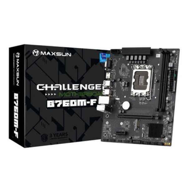 MOTHERBOARD MAXSUN CHALLENGER B760M-F, CHIPSET INTEL B760, LGA1700, MATX