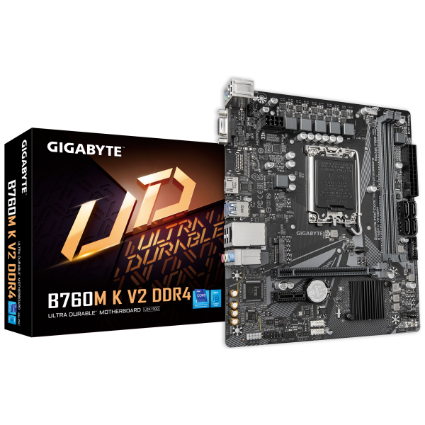 MOTHERBOARD GIGABYTE B760M K V2 DDR4, CHIPSET INTEL B760, LGA1700, MATX