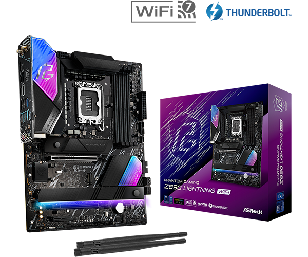 MOTHERBOARD ASROCK Z890 LIGHTNING WIFI, CHIPSET INTEL Z890, LGA 1851, HDMI, ATX.