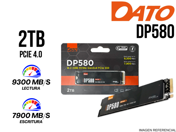 SSD, M.2 DATO DP580 2TB NVME 9300MB