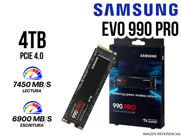 SSD, SAMSUNG, EVO 990 PRO 4TB NVME PCIE 4.0 7450 MB/S