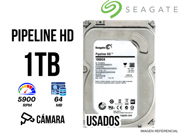 DISCO DURO SEAGATE PIPELINE HD, 1TB, SATA 6.0 GB/S, 5900 RPM, 3.5, PULL