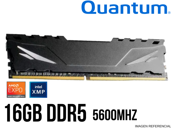 MEMORIA RAM QUANTUMX 16GB 5600MHZ DDR5 BLACK