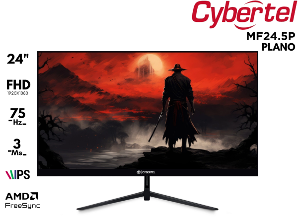 MONITOR GAMER BUSINESS CYBERTEL MF24.5P PLANO 24P FHD 75HZ