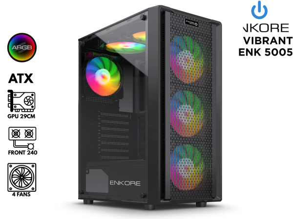 CASE VIBRANT ENKORE 5005 GAMER USB3 4FAN