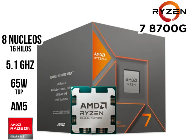PROCESADOR AMD RYZEN 7 8700G AM5