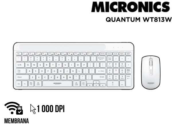 TECLADO Y MOUSE INALAMBRICO QUANTUM MIC WT813W