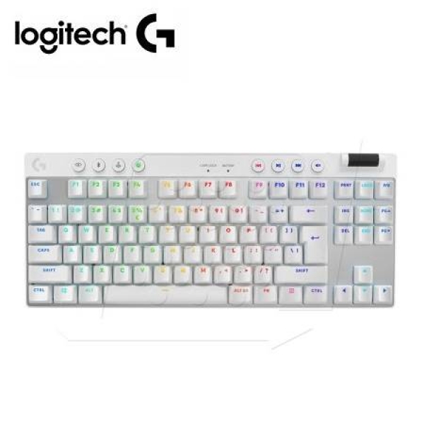 TECLADO LOGITECH PRO X TKL LIGHTSPEED USB WHITE (920-012143)-P
