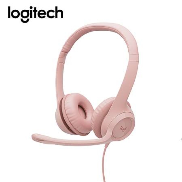AUDIFONO C/MICROF. LOGITECH H390 USB NOISE CANCELLING ROSE (981-001280)-P2