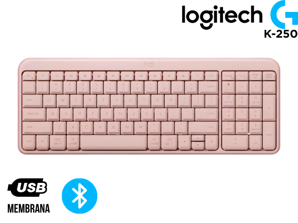 TECLADO LOGITECH K250 BLUETOOTH ROSE SP (920-013447)