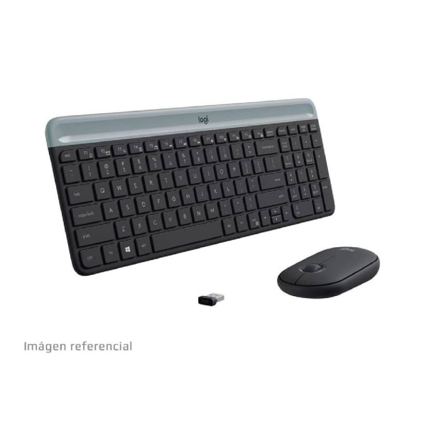 TECLADO LOGITECH + MOUSE MK470 WIRELESS SLIM USB BLACK
