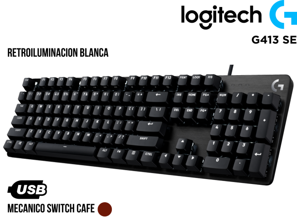 TECLADO LOGITECH G413 SE BLACKLIGHT MECHANICAL GAMING BLACK