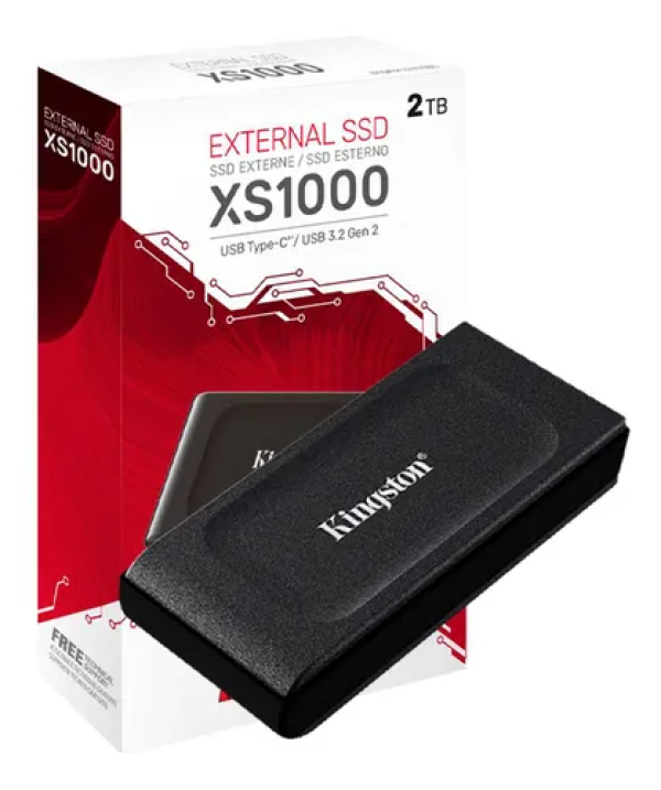 UNIDAD EN ESTADO SÓLIDO EXTERNA KINGSTON XS1000, 2TB, USB 3.2 GEN 2 TIPO-C