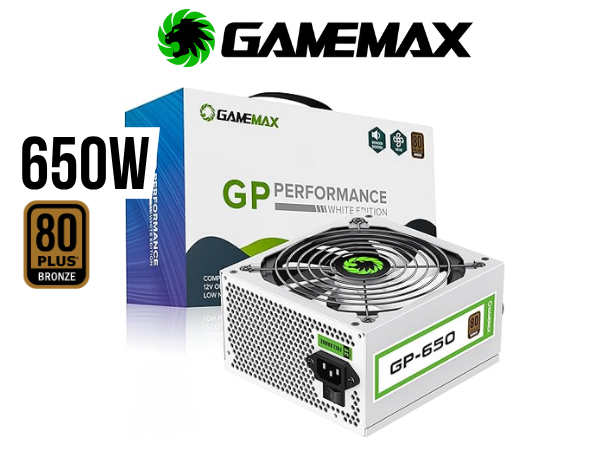 FUENTE DE PODER GAMEMAX 650W 80+BRONZE COLOR BLANCO GP 650