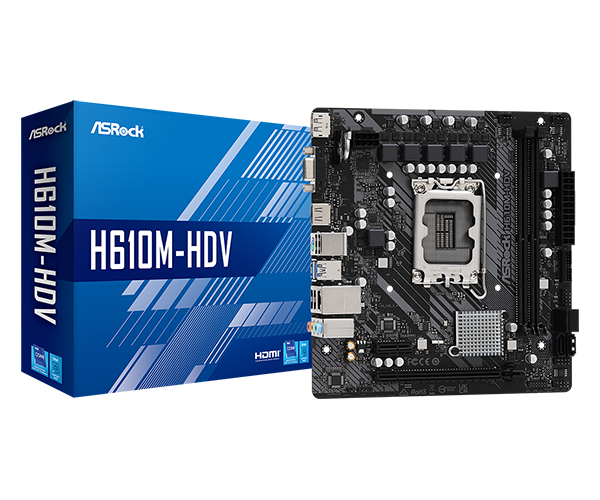 PLACA MADRE ASROCK H610M-HDV MINI ATX DDR4 F3M0XB230290