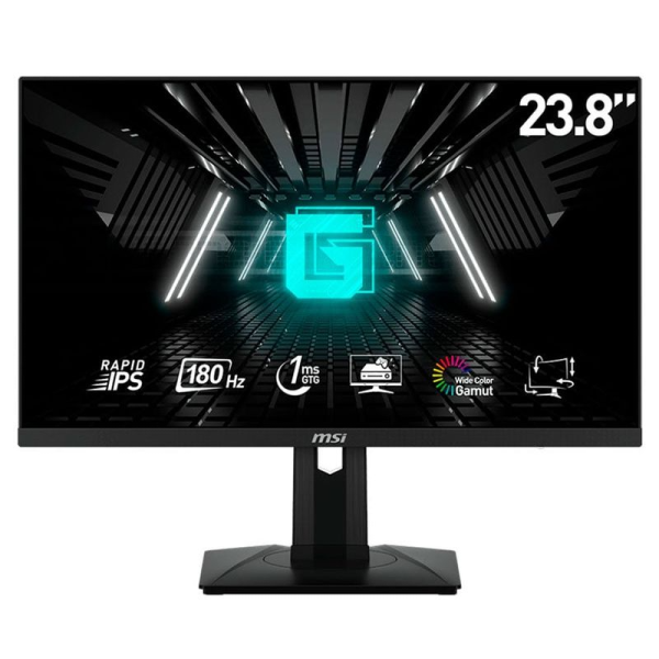 MONITOR PLANO GAMING MSI G244PF E2 23.8"/FHD/RAPID IPS/180HZ/HDMI X2/DP X1/EARPHONE OUT X1