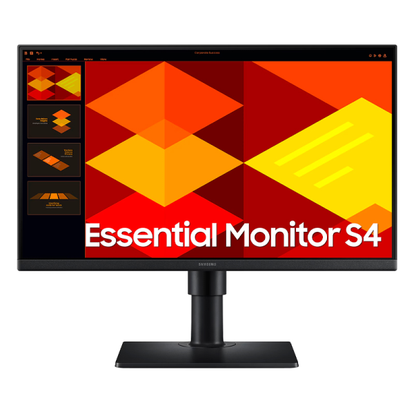 MONITOR PLANO SAMSUNG ESSENTIAL MONITOR S4, 24" FHD IPS, 100HZ, HDMI, DP