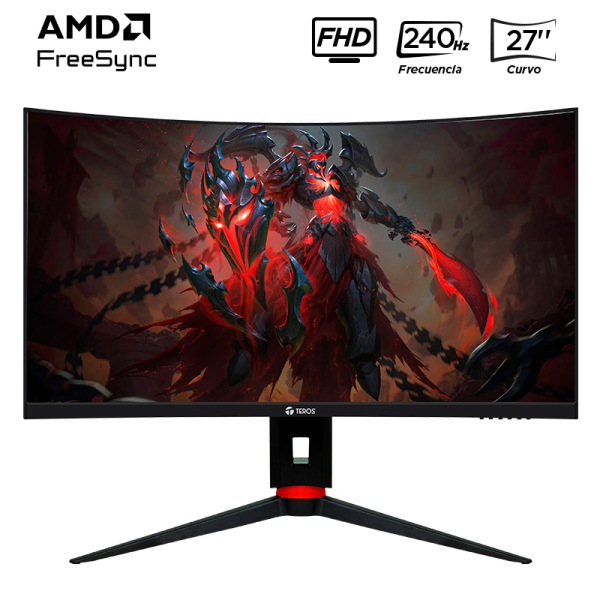 MONITOR CURVO TEROS TE-2764G, 27" FHD VA, 240 HZ, 1MS, HDMI, DP