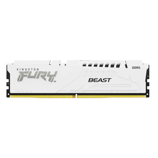 MEMORIA RAM DIMM KINGSTON FURY BEAST WHITE, 16GB DDR5-5200MHZ PC5-41600, CL40, 1.25V, NON-ECC