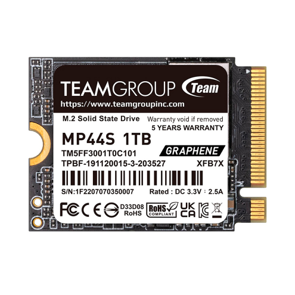 DISCO SOLIDO TEAMGROUP MP44S M.2 1TB PCIE GEN 4.0 X4 CON NVME