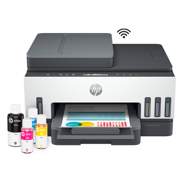 IMPRESORA MULTIFUNCIONAL DE TINTA HP SMART TANK 750, IMPRESIÓN/ESCANEO/COPIA/WI-FI/BLUETOOTH LE/LAN
