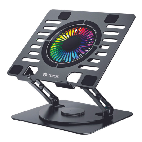 COOLER TEROS TE-7132N, COMPATIBLE CON NOTEBOOKS DE HASTA 15.6", 1 FAN DE 11 CM