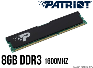 MEMORIA RAM PATRIOT DDR3 8GB 1600MHZ 815530013167