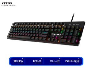 TECLADO GAMER, MSI, FORGE GK300 SWTICH BLUE 4711377174787
