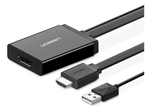 ADAPTADOR HDMI A DISPLAY PORT CON AUDIO DIGITAL CABLE USB  ALIMENTACION UGREEN 4K@30HZ