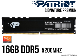 MEMORIA RAM, PATRIOT, 16GB 5200MHZ DDR5 AMD SIGNATURE PREMIUN