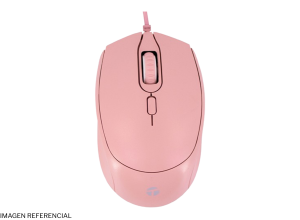 MOUSE ÓPTICO TEROS TE-1226S, 800-1200-1600 DPI, USB, 4 BOTONES, COLOR ROSADO