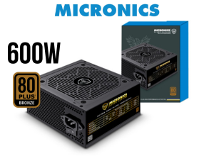FUENTE DE PODER MICRONIC 600W 80 PLUS BRONCE ATX