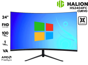 MONITOR GAMER HALION 24P 100HZ CURVO HS2404FC