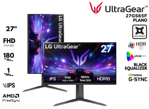 MONITOR LG 27P 180HZ 1MS IPS PIVOT 27GS65F
