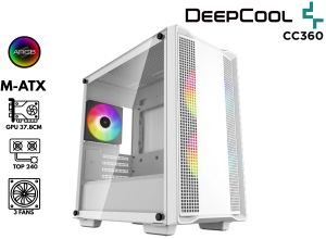 CASE GAMER, DEEPCOOL, CC360 ARGB WHITE