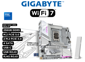 PLACA MADRE GIGABYTE, Z890M AORUS ELITE WHITE