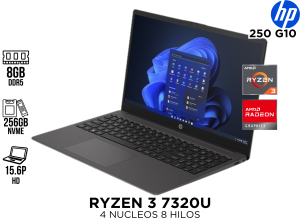 LAPTOP, HP ESP, 250 G10, RYZEN 3 7320U, 8GB DDR5, 256GB 15.6P HD