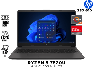 LAPTOP, HP ESP, 250 G10, R5 7520U, 16GB DDR5, 512GB 15.6P HD