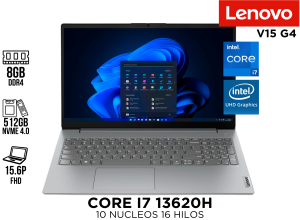 LAPTOP, LENOVO ESP, V15 G4,I7 13620H 8GB DDR4 512GB PCLE 4.0 15.6P FHD ES