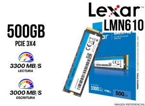 SSD, LEXAR, 500GB LMN610 3300MB/S